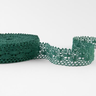 Leinenspitze dunkelgrün Nr. 77