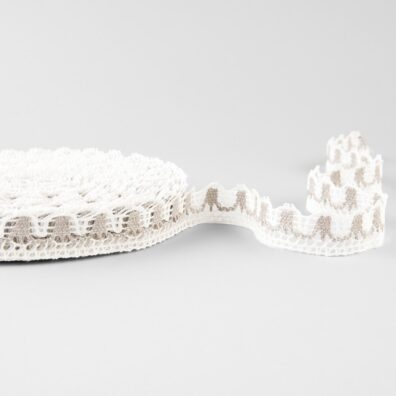 Leinenspitze naturgrau-weiß Nr. 89