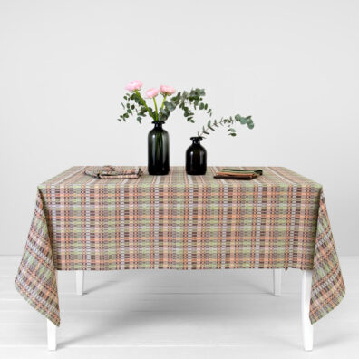 VIOLA Tischdecke braun grün