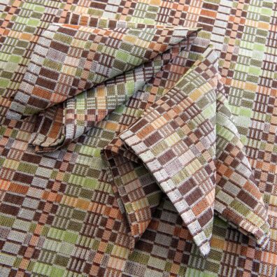 VIOLA Tischdecke braun grün, mit passenden Servietten