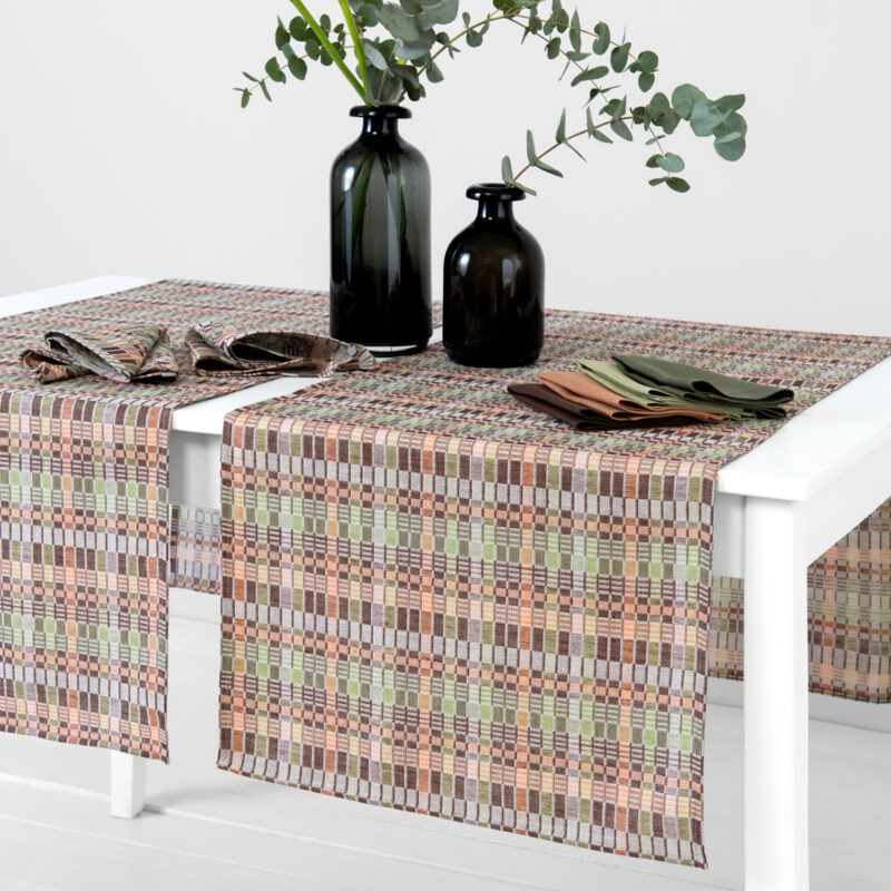 VIOLA Tischl&auml;ufer braun gr&uuml;n